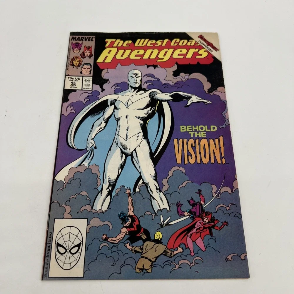 West Coast Avengers #45 (Marvel Comics June 1989) First White Vision